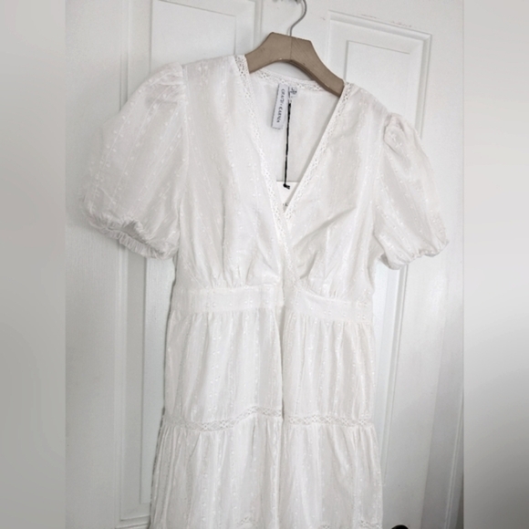 Grace+Karma Dreamy Tiered Cotton Summer Dress With Puffy Sleeves - Picture 8 of 11
